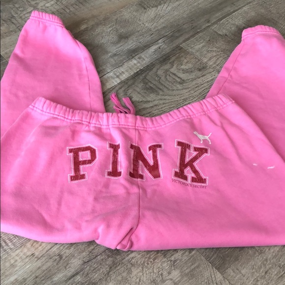 Victoria secret pink crop swear pants - Picture 2 of 4
